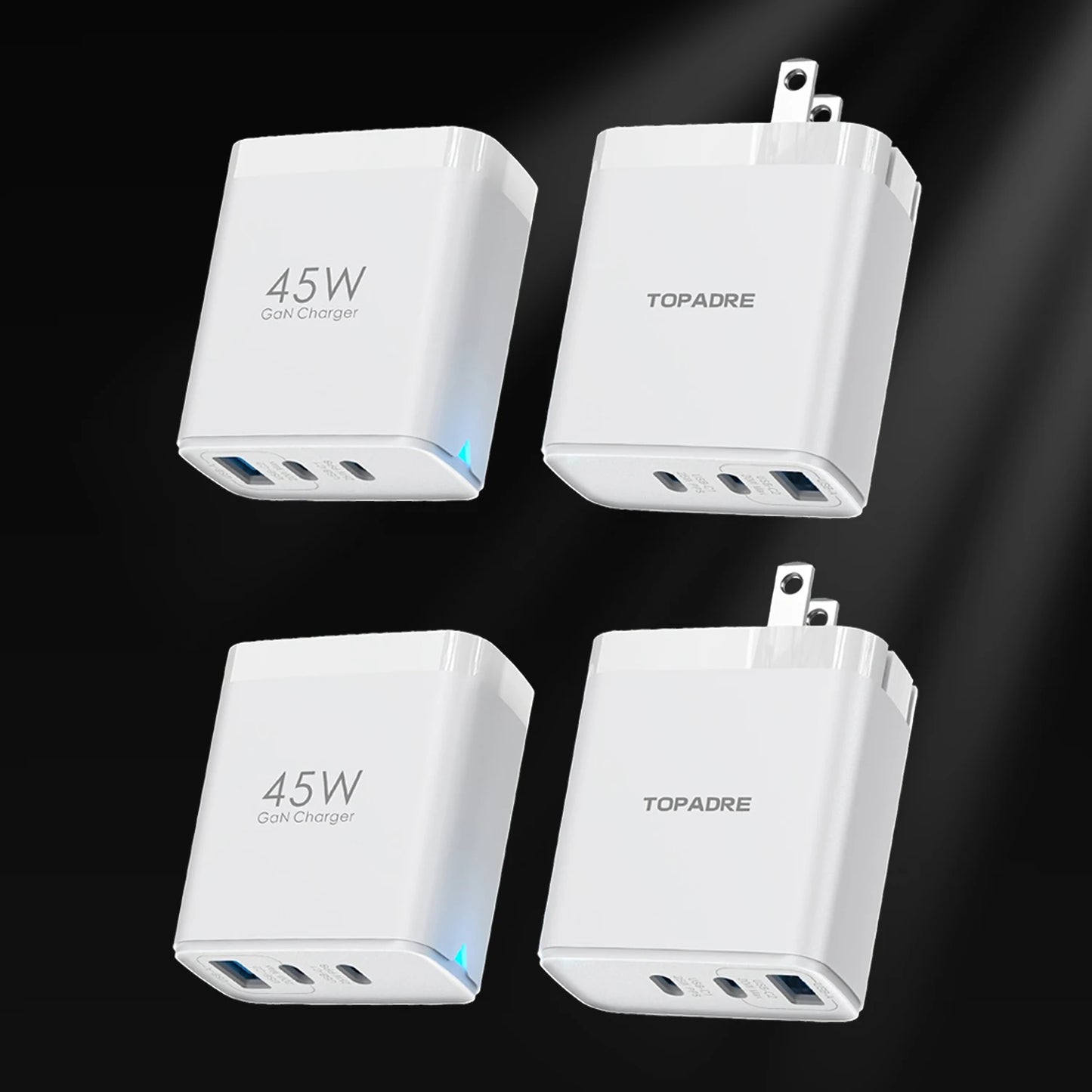 Experience faster charging for all your devices with TOPADRE 45W 3 Port USB Charger.