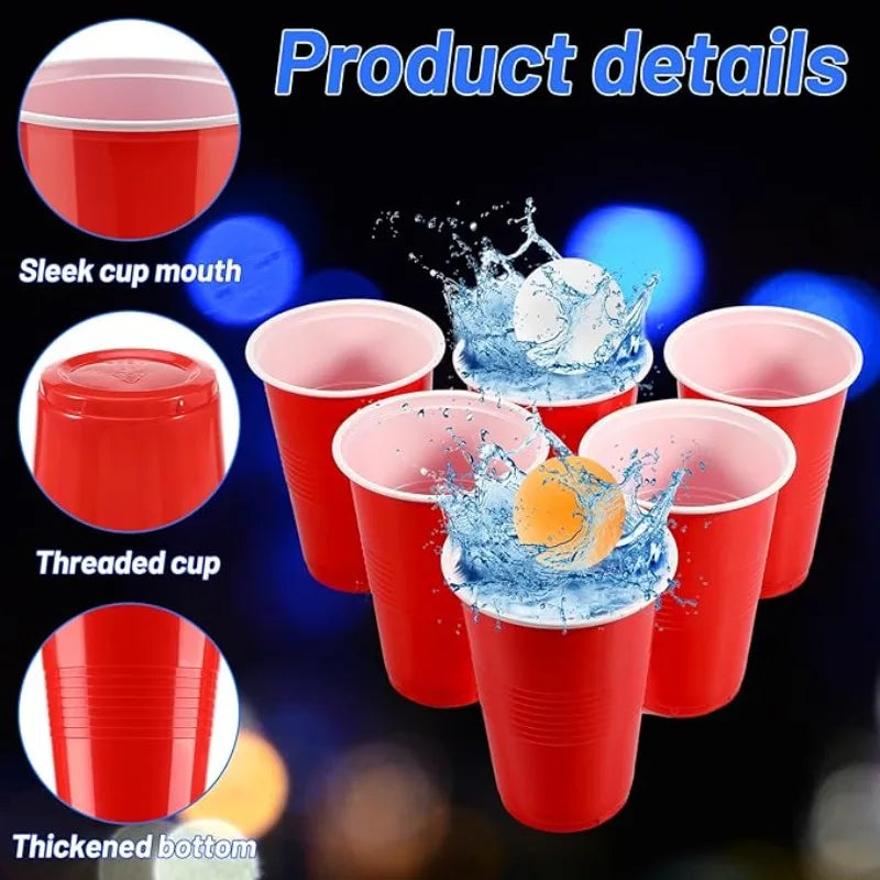 Beer Pong Table Mat Drinking Games for Adults Party with Beer Pong Balls Beer Pong Cups Indoor Outdoor Beer Pong Table Mat