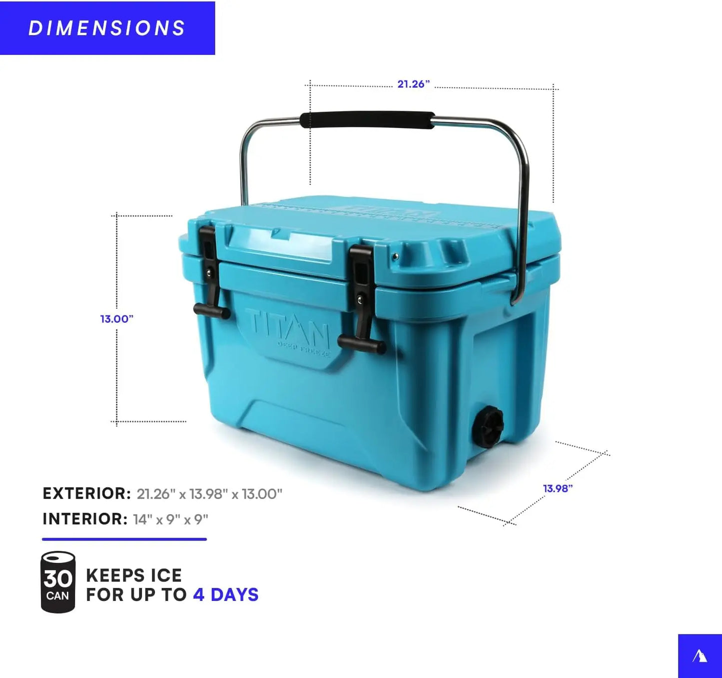 Hard Ice Chest Cooler Roto Molded With Microban Protection And Deep Freeze
