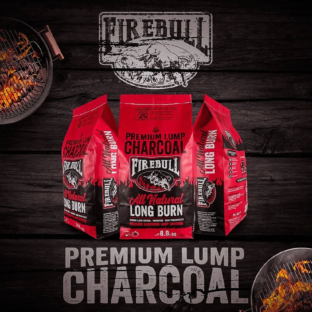 Firebull Premium Lump Charcoal 8.8 Lb 100 Percent Quebracho Blanco Hardwood