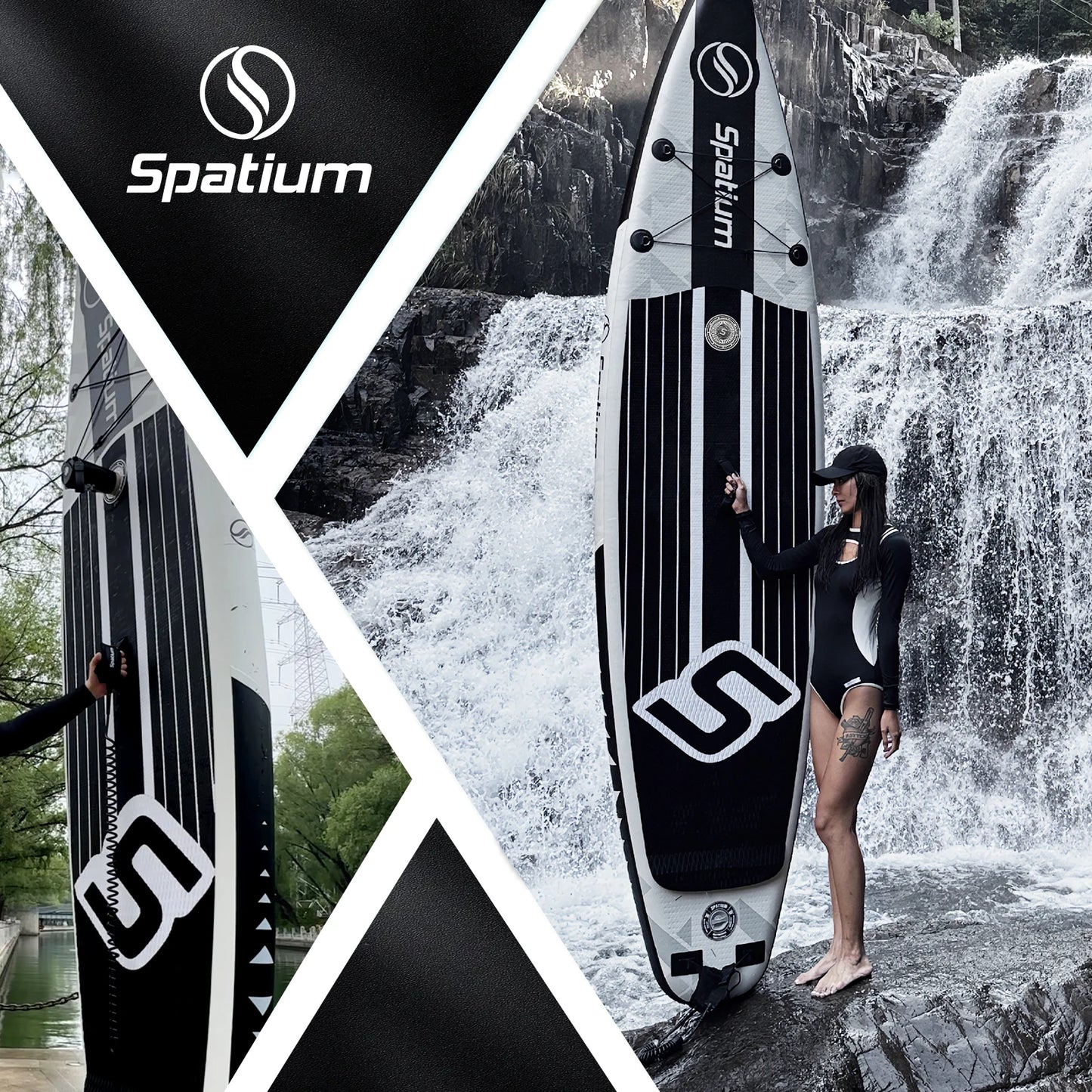 Spatium Touring Inflatable Stand Up Paddle Board With Pump And Backpack