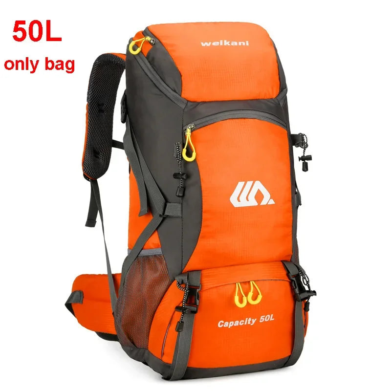 50L Travel Backpack For Outdoor Hiking Camping Nylon Waterproof Rucksack