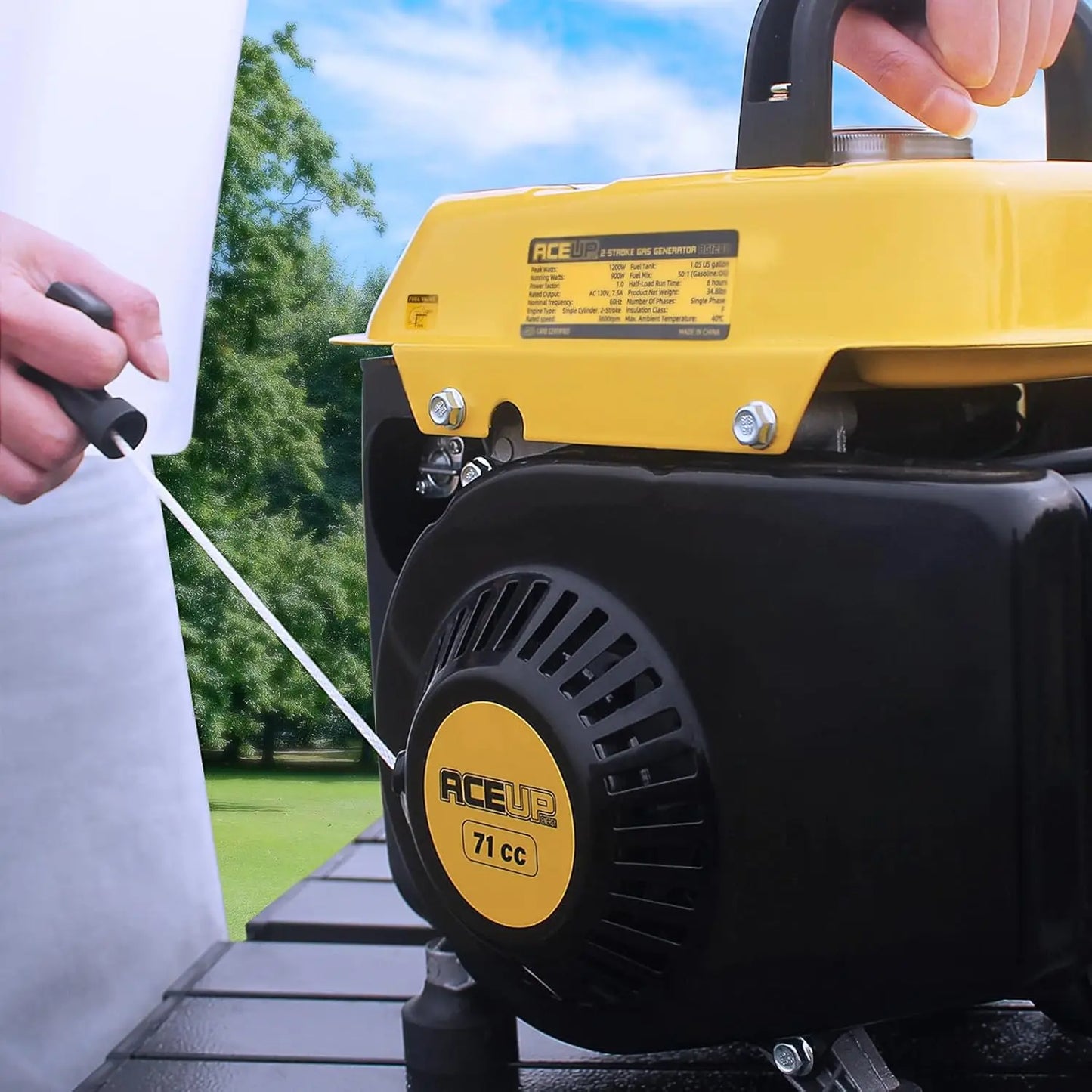 Power wherever you roam with the XMSJ 1200W gas powered generator, your reliable partner for home backup and outdoor adventures.