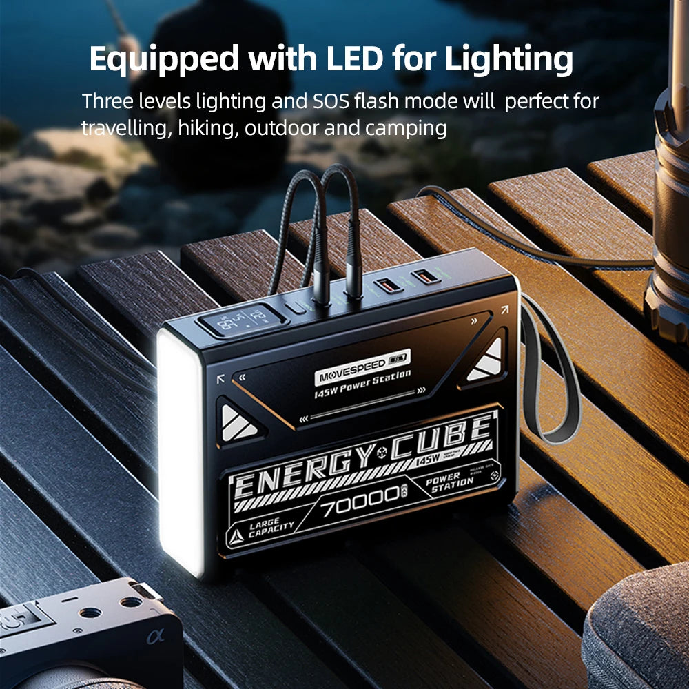 Movespeed LED Camping Lantern 70000mAh Emergency Outdoor Power Light