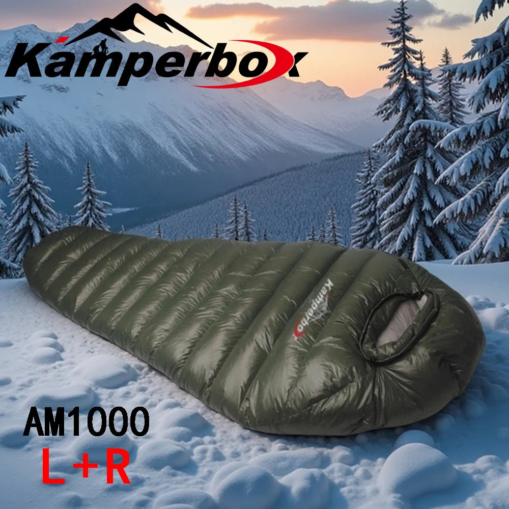 Kamperbox Down Winter Sleeping Bag For Cold Weather Camping Double