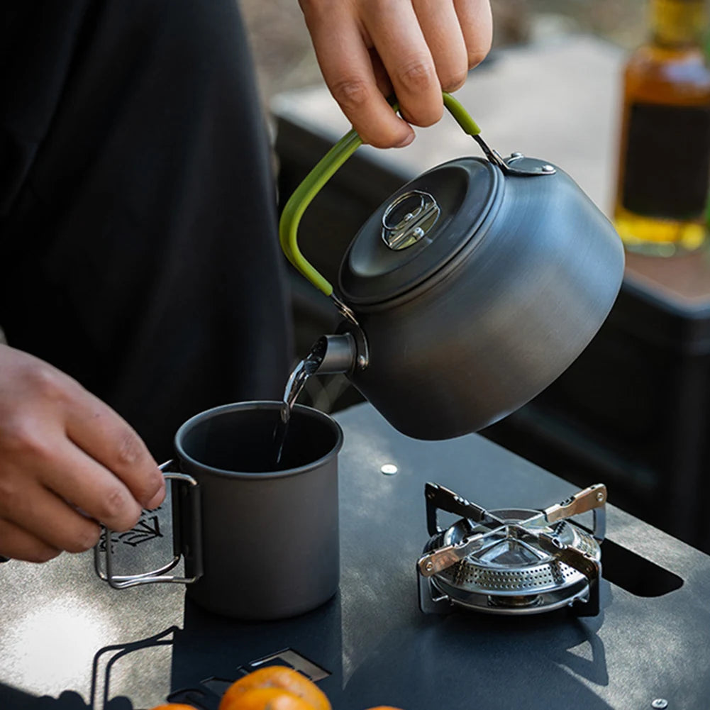Gear up for outdoor meals with the APWIKOGER 3-piece camping cookware set, designed to travel light and cook efficiently.