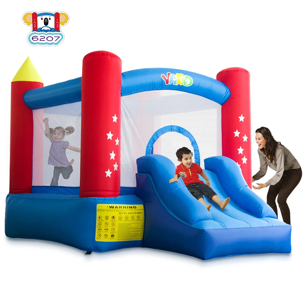 YARD Inflatable Bounce House Mini Bouncy Castle With Blower For Home Use