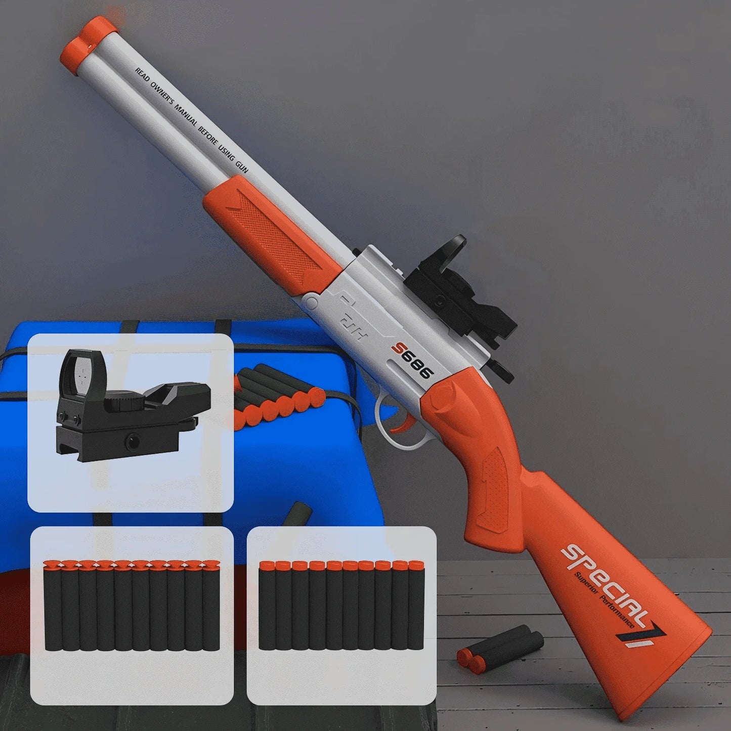 Experience action packed pretend play with the ZHENDUO Soft Bullet Toy Gun, a battery free shotgun inspired toy built for safe, immersive fun you can enjoy.