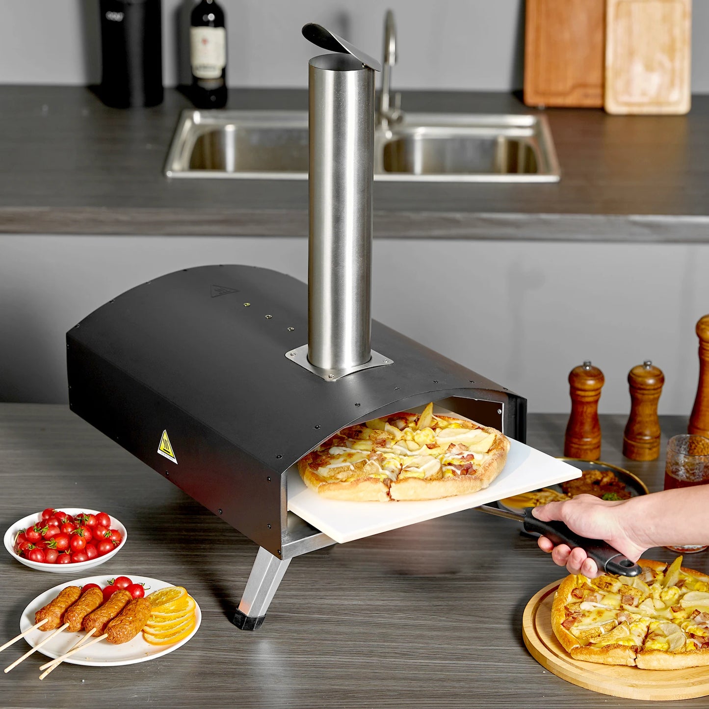 Transform your outdoor cooking with the Succebuy 12 Inch Outdoor Charcoal Oven Stainless Steel Grill Pizza Oven, a compact charcoal fired unit that delivers restaurant-quality pizzas, crispy crusts, and smoky grilled dishes with reliable heat and simple