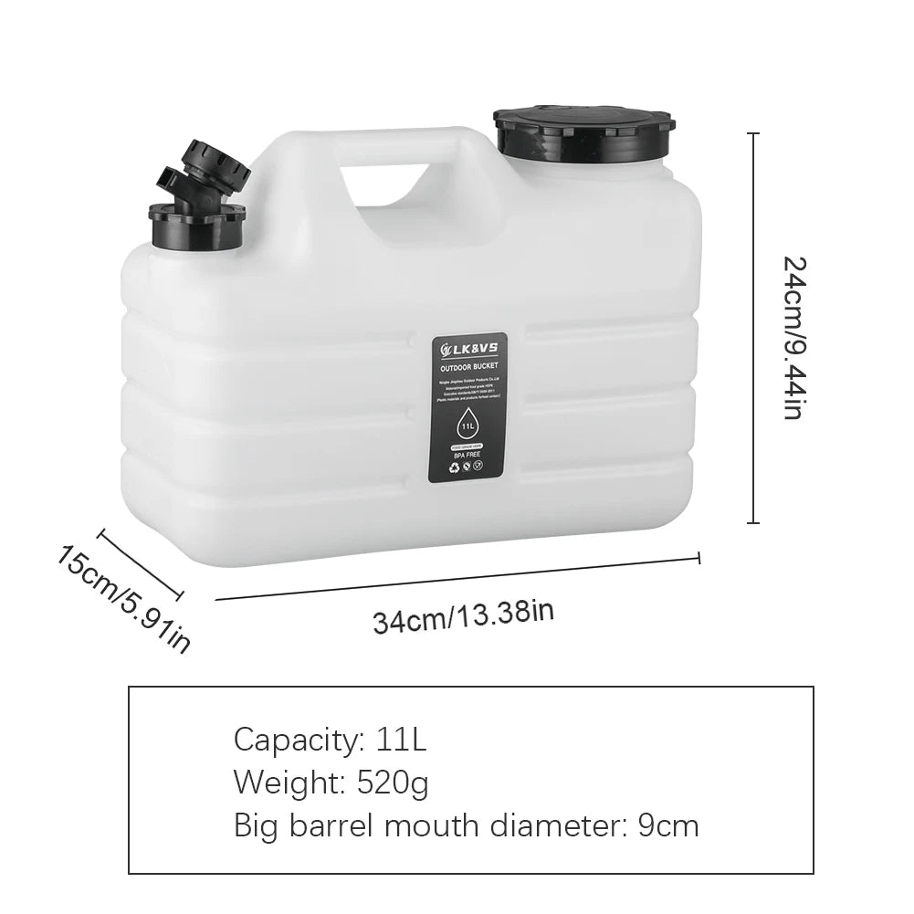 12L Water Storage Container With Spigot Leakproof For Camping And Hiking
