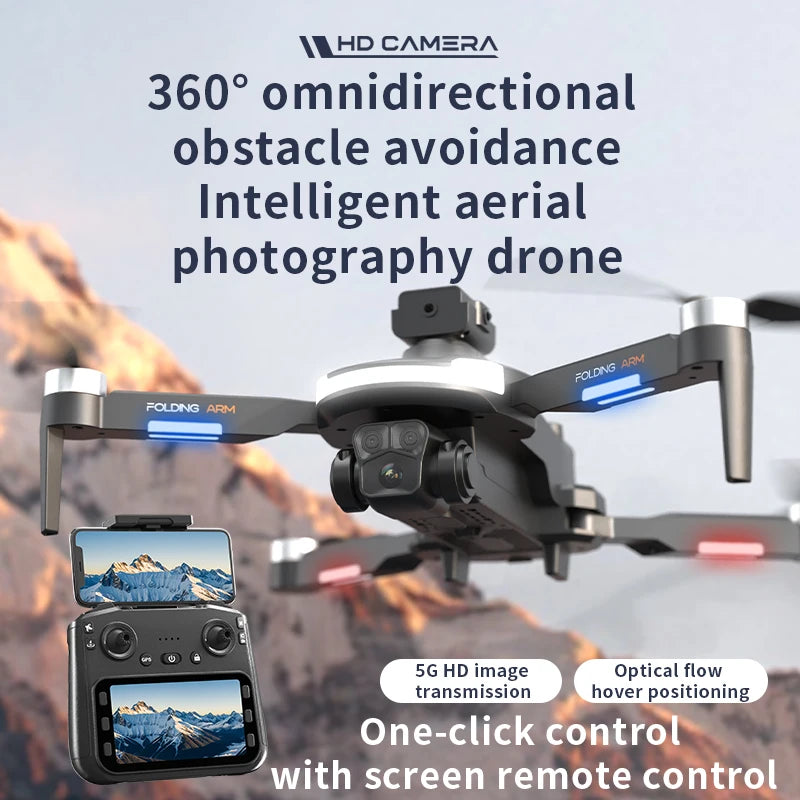 JIKEFUN GPS RC Drone 8K HD Dual Camera UAV WiFi FPV Brushless Quad