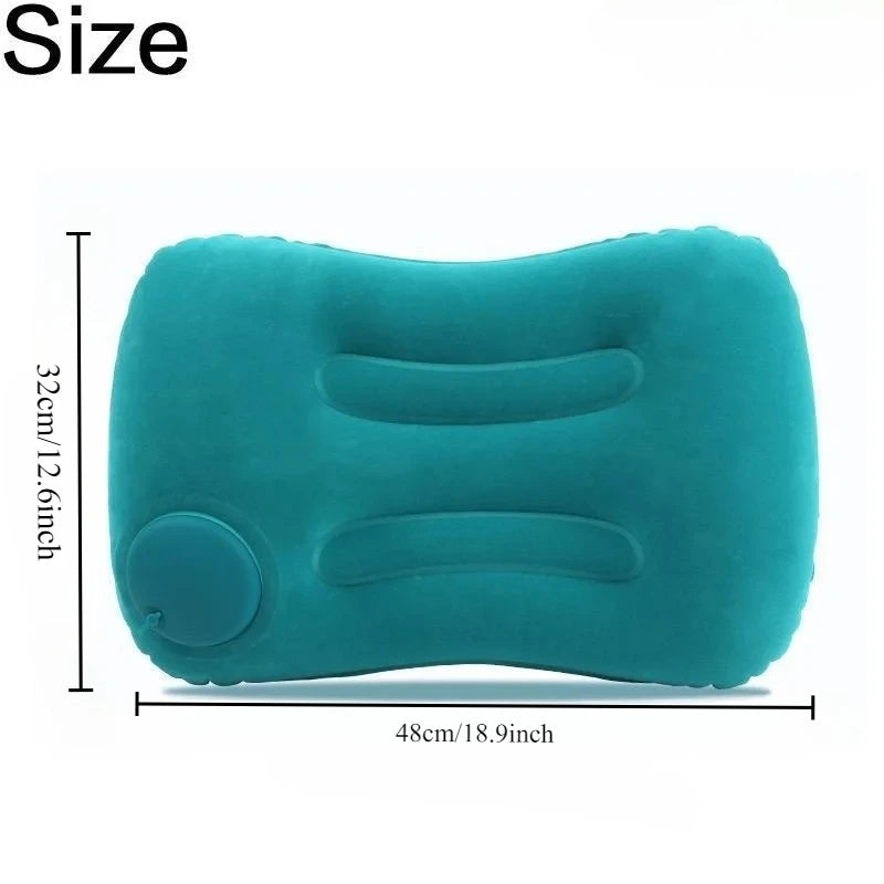 From NONECN, the flocking inflatable square pillow delivers plush, portable comfort.