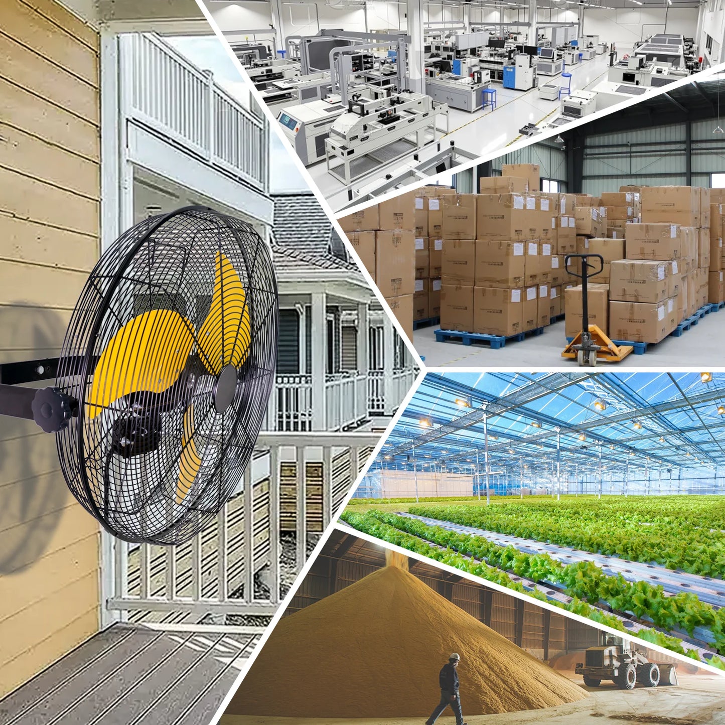 From HICFM, this rugged 18 inch wall mount fan delivers massive airflow for busy workshops.