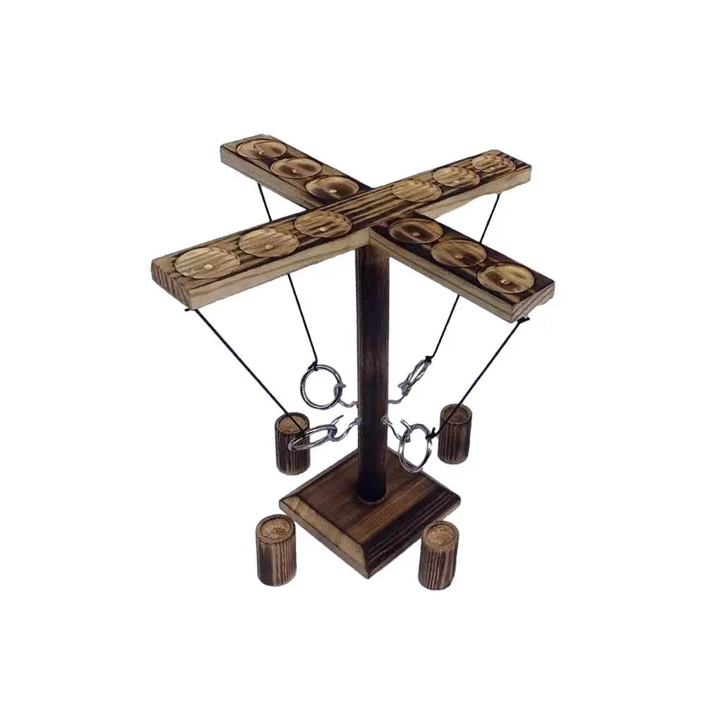 Ring Toss Games For Kids And Adults Handheld Wooden Board Game Party Drinking
