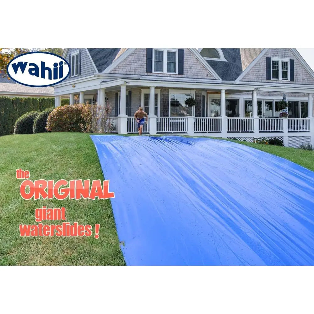 OLOEY The Original Giant Backyard Water Slide 75 Ft Family Slip And Slide Blue