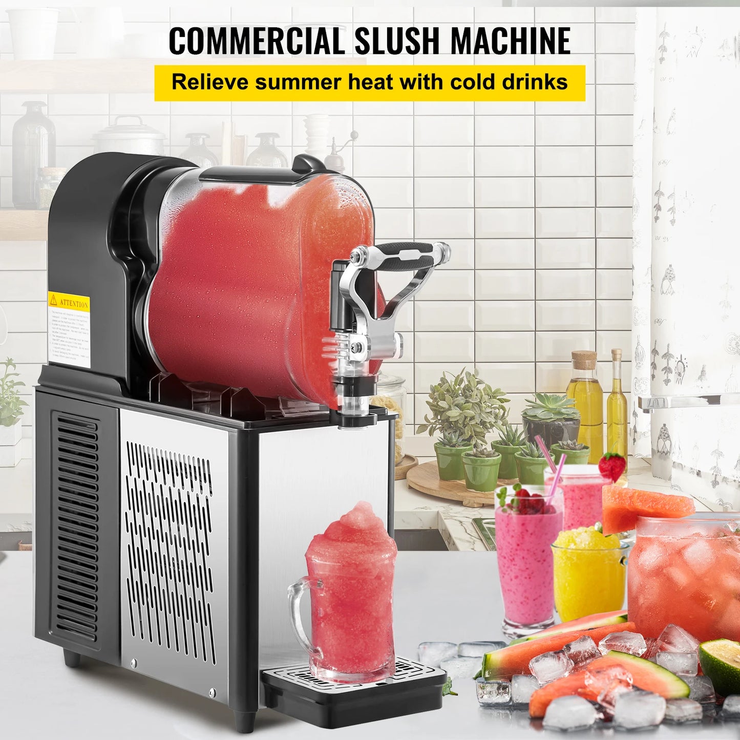SucceBuy Three To Six L Slushie Machine Commercial Frozen Drink Dispenser