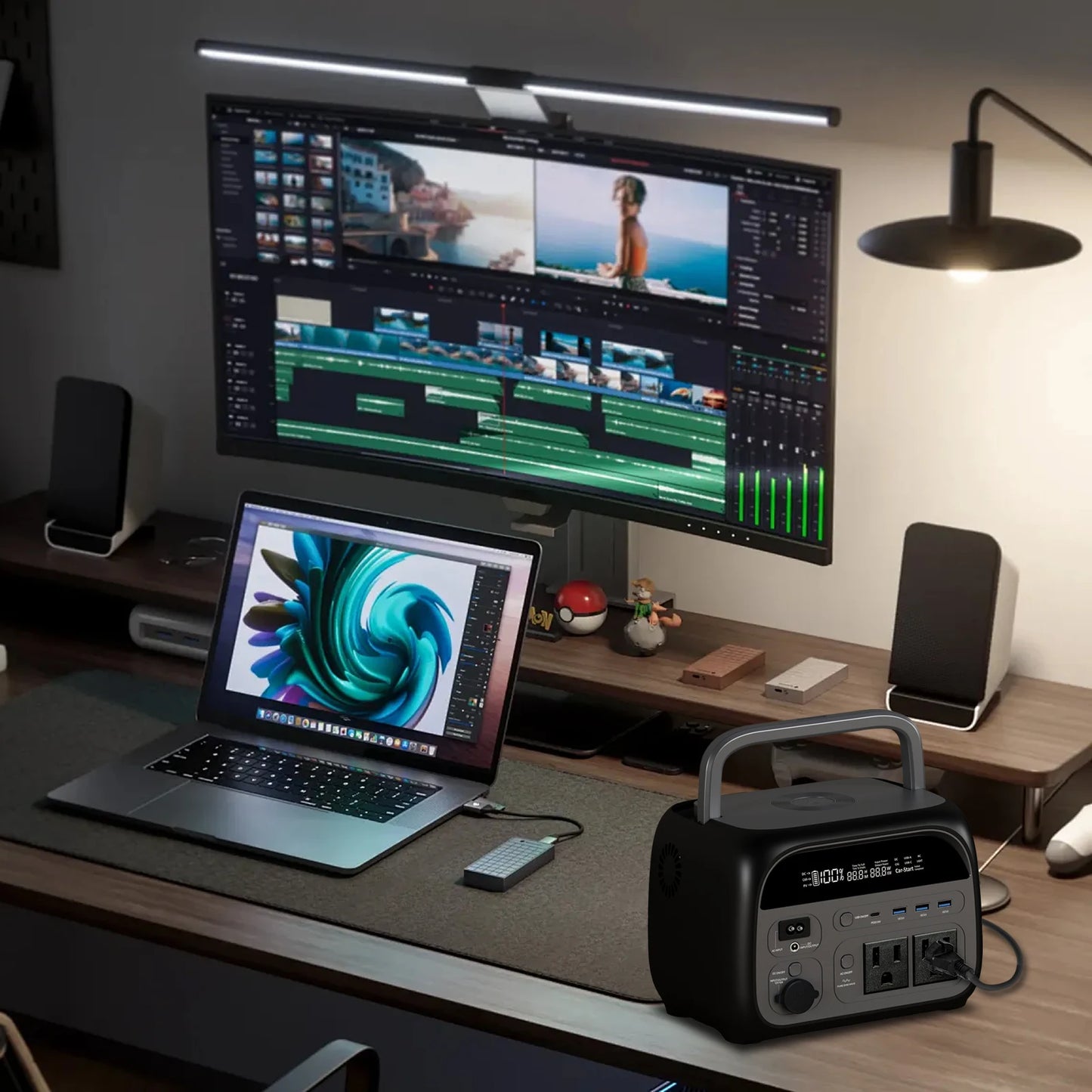 CTOLITY 500W Camping Power Station 345.6Wh LiFePO4 Solar Generator 110V 220V AC