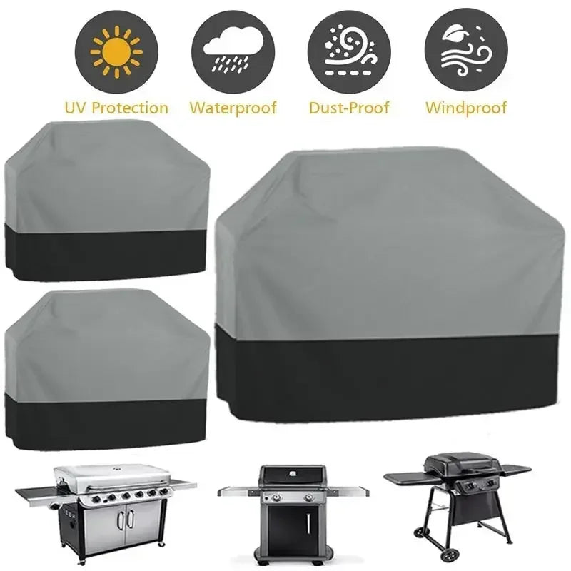 210D Outdoor BBQ Cover Heavy Duty Weatherproof Grill And Oven Protector