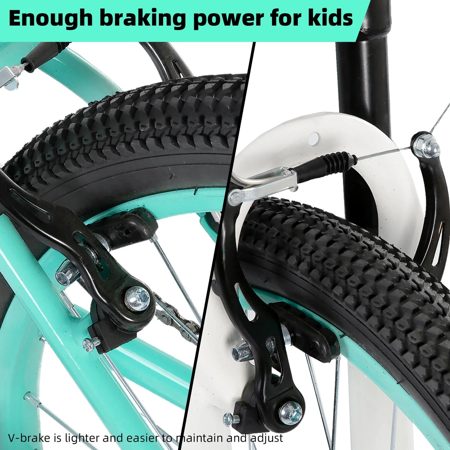 Hiland 20 Inch Kids Mountain Bike With Dual Handbrakes For Boys And Girls