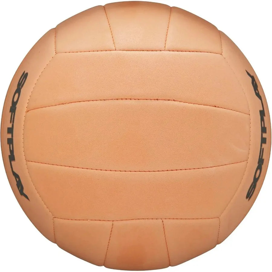 Soft Volleyball Official Size Orange For Indoor And Outdoor Play