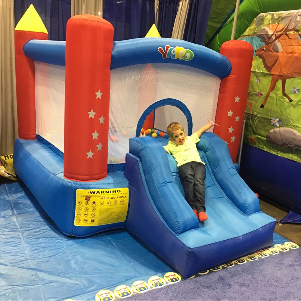 YARD Inflatable Bounce House Mini Bouncy Castle With Blower For Home Use