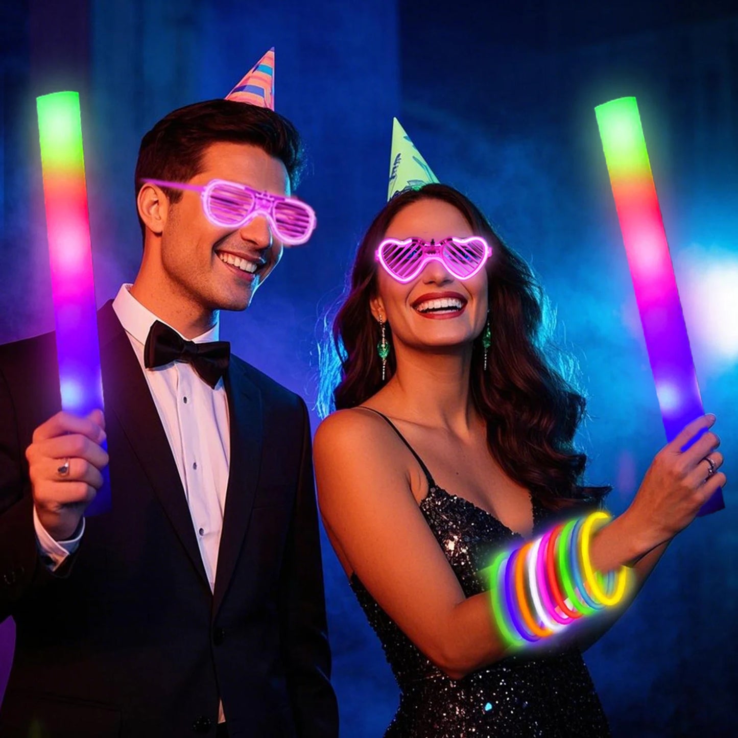 168Pcs Glow Party Kit With LED Glasses And Glow Sticks For Weddings