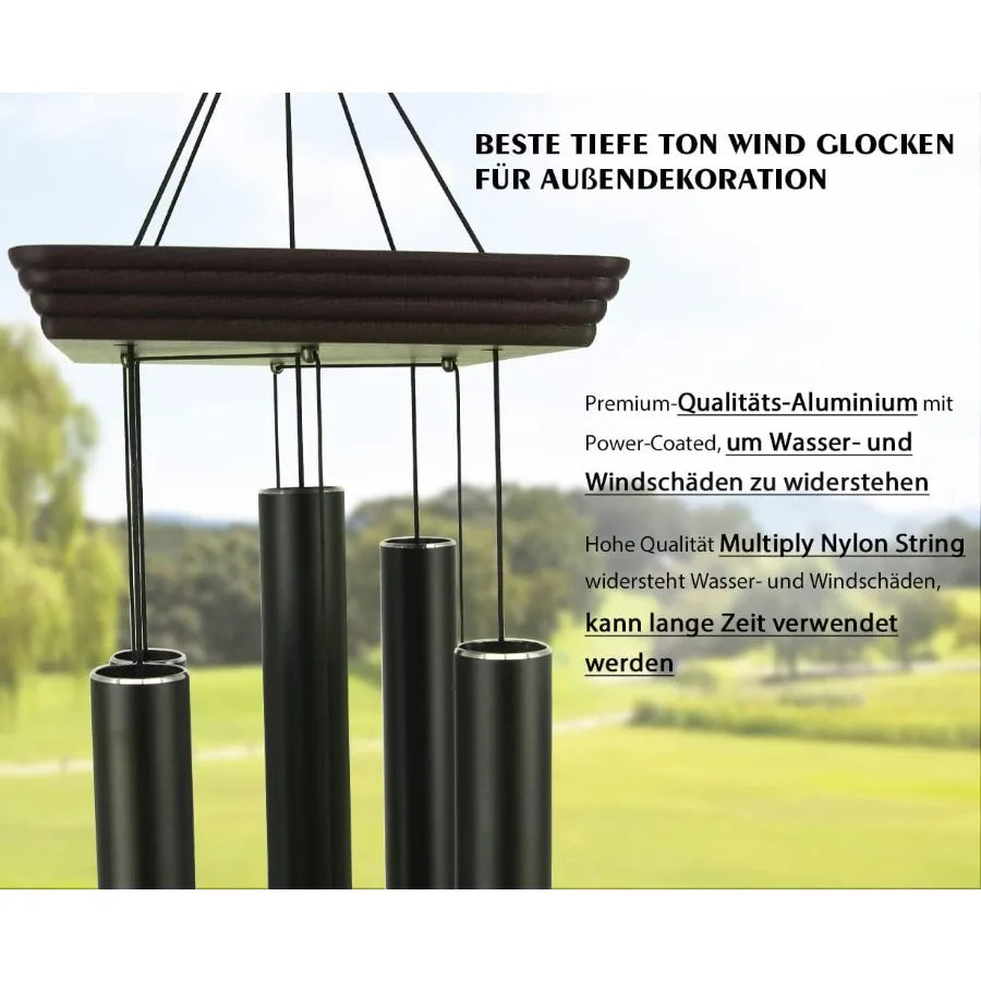 Astarin 48 Inch Sympathy Wind Chime Outdoor 5 Aluminum Tubes