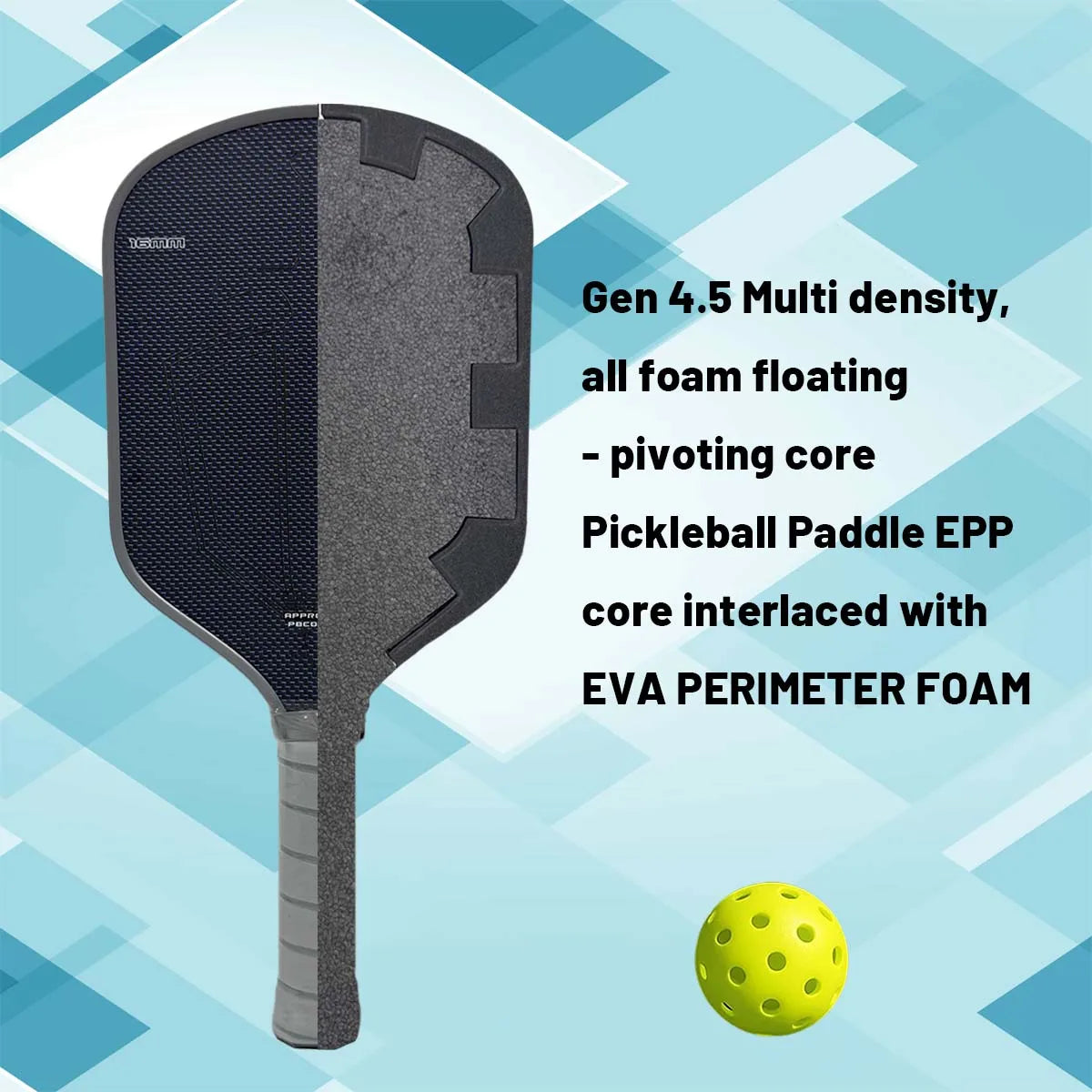 Azgairit Pickleball Paddle Sword And Shield J2NFT Gen Four Point Five EPP Core
