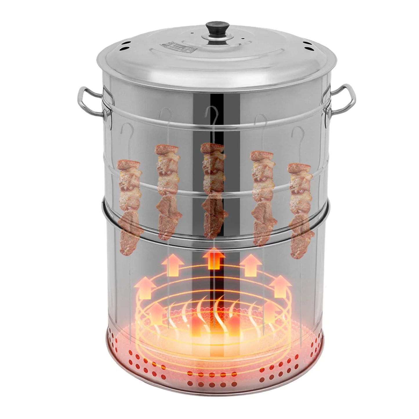 Stainless Steel Barbecue Charcoal Grill With 50 Skewers For Camping