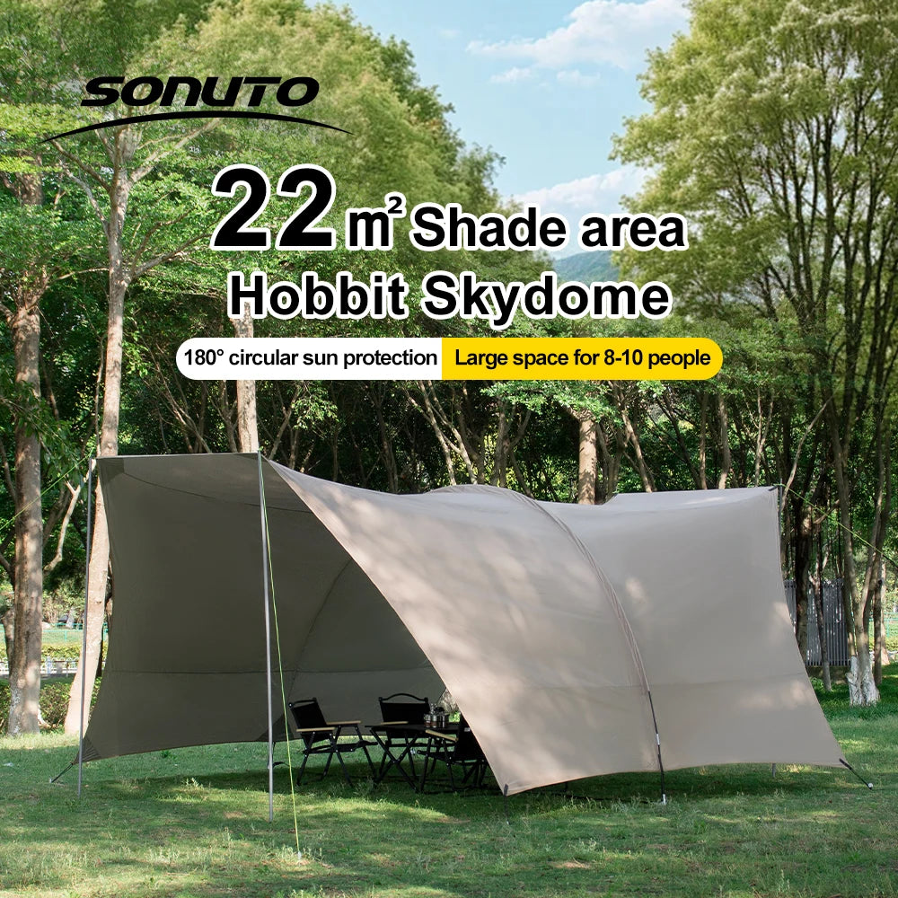 Sonuto Car Awning Tent 210D Waterproof UV Sun Shelter For Outdoor Beach Camping