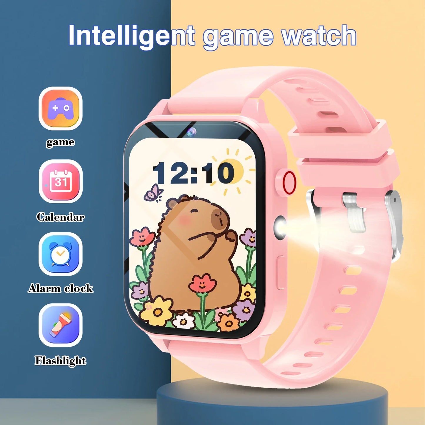 Odelettevcy Kids Smart Watch With 18 Games Camera Waterproof Sleep Monitoring