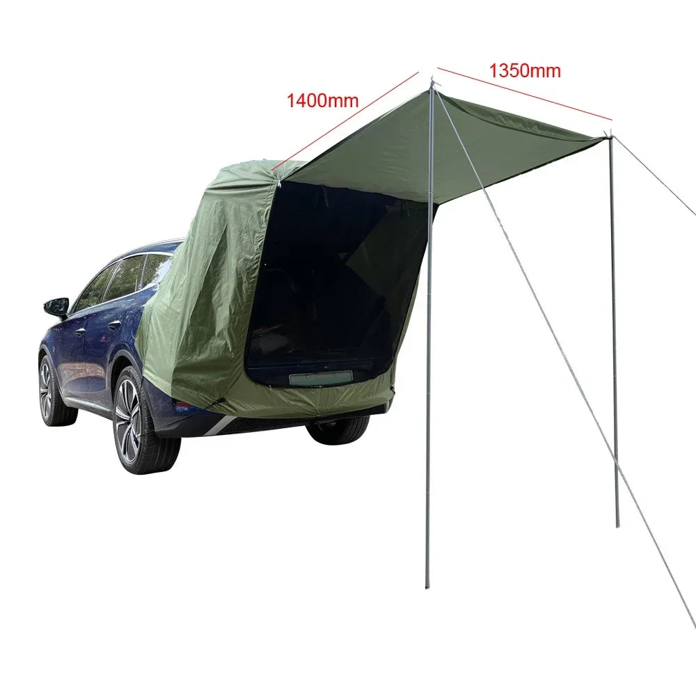 Turn every road trip into a cozy retreat with this car rear tent and canopy that tucks neatly behind your vehicle, delivering instant shelter from sun, wind, and unpredictable weather.
