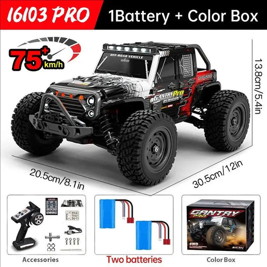 High Speed RC Car 4WD Off Road Brushless Drift Truck For Kids Remote Control