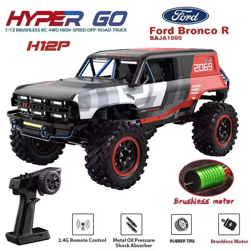 JIUSICE 1:12 Brushless High Speed RC Car Four Wheel Drive Off Road RTR