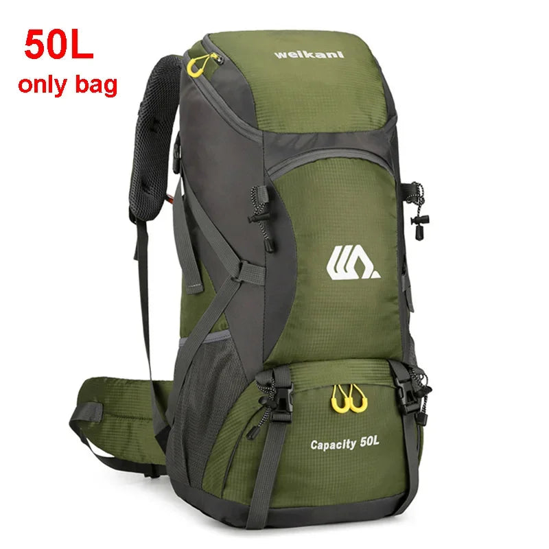 50L Travel Backpack For Outdoor Hiking Camping Nylon Waterproof Rucksack