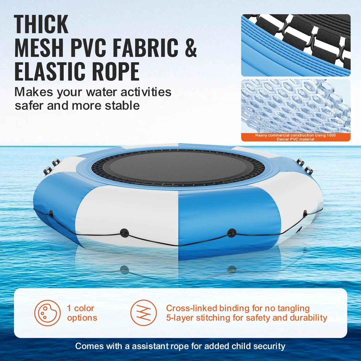 Turn every sunny day into a splashy adventure with this inflatable water bouncer that lets you transform pools, lakes, and beaches into a floating playground.