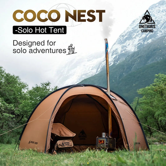 OneTigris Coco Nest Solo Dome Tent With Stove Jack 3000mm Waterproof