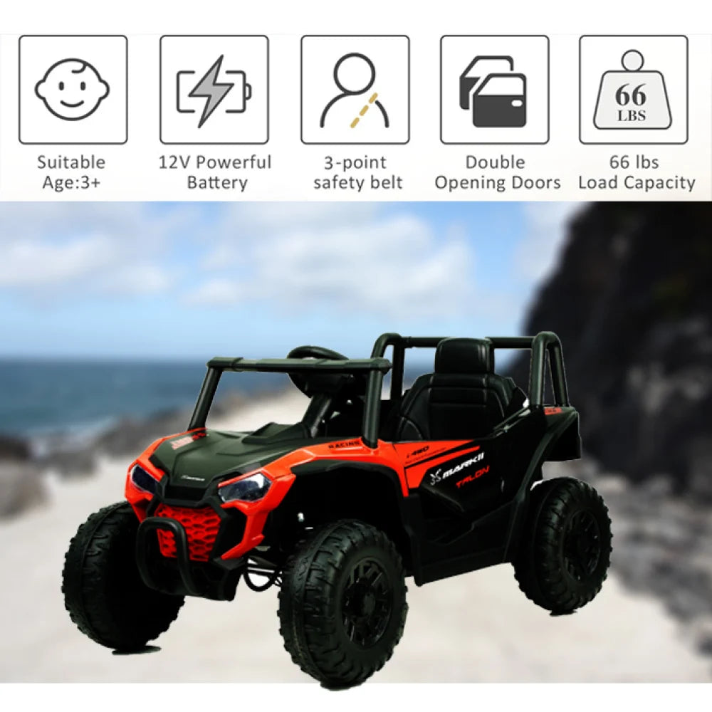 Remote Control 12V Kids UTV Ride On Car For Indoor Outdoor Use