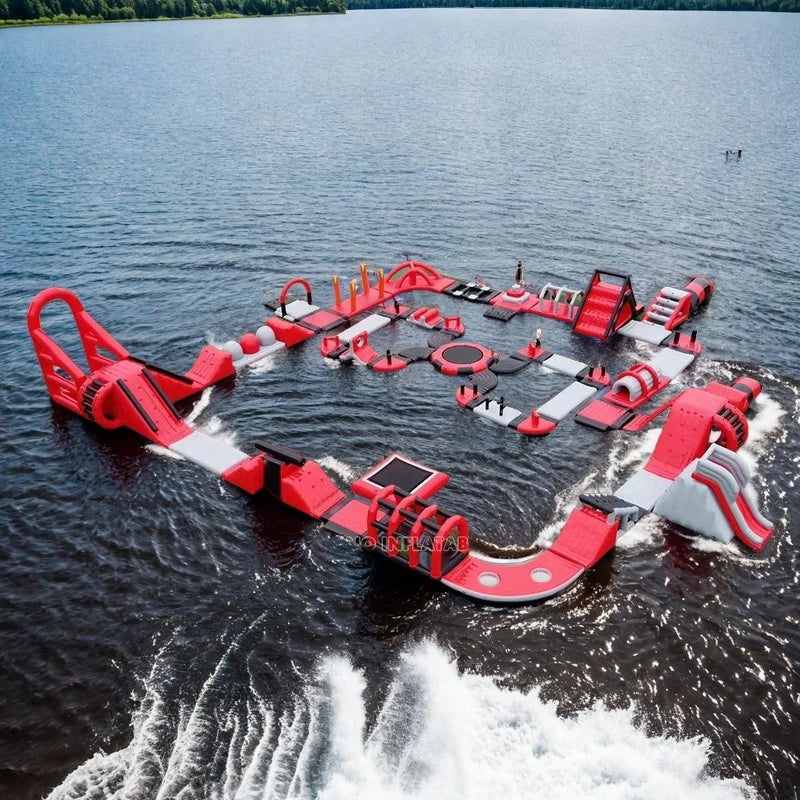Inflatable Obstacle Course For Lake Water Park Outdoor Fun