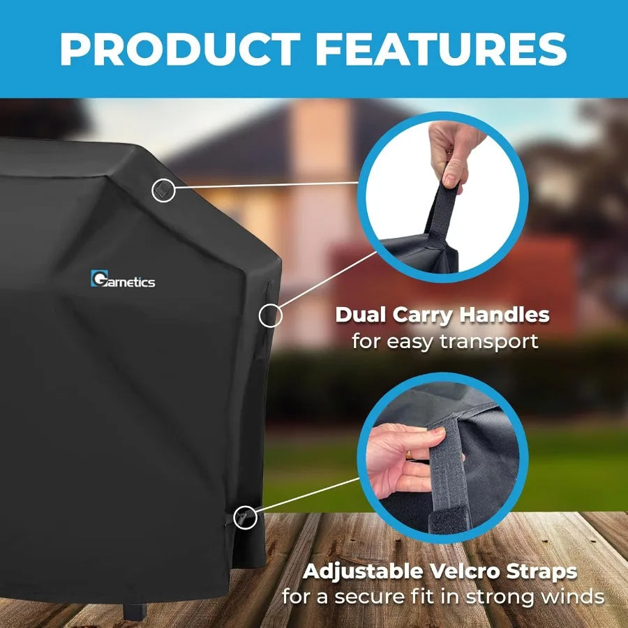 Guard your grill against sun, rain, and wind with this rugged 55 inch outdoor grill cover that keeps your BBQ ready for weekend cookouts and longer life for your investment.