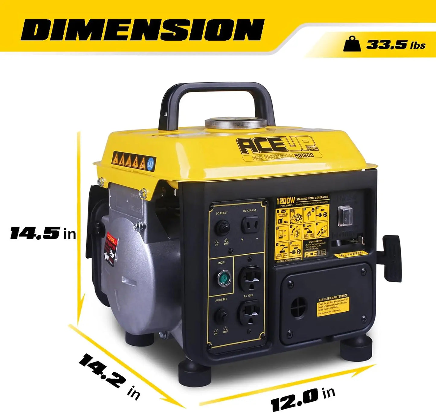 Power wherever you roam with the XMSJ 1200W gas powered generator, your reliable partner for home backup and outdoor adventures.