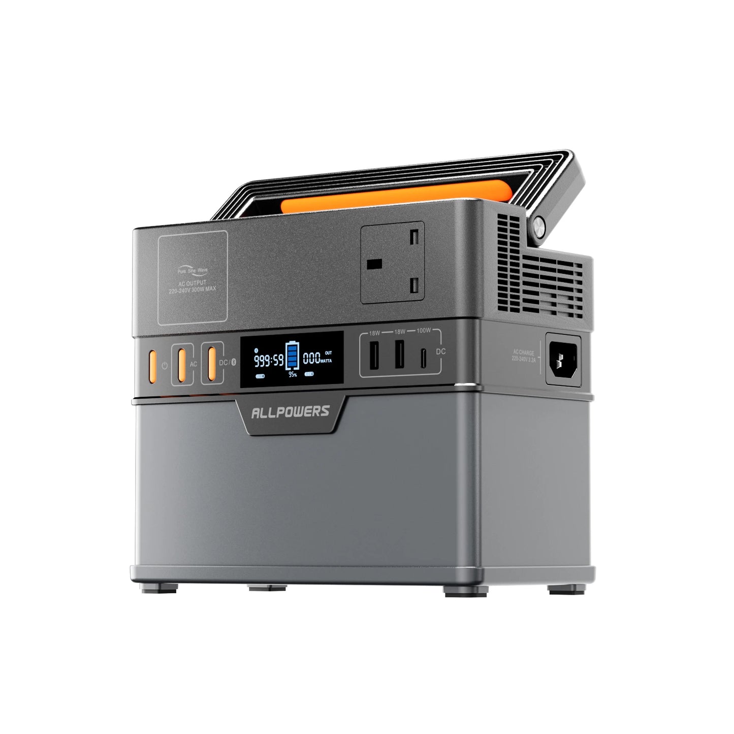 Allpowers 110V 220V AC 300W Power Station 288Wh Portable Generator