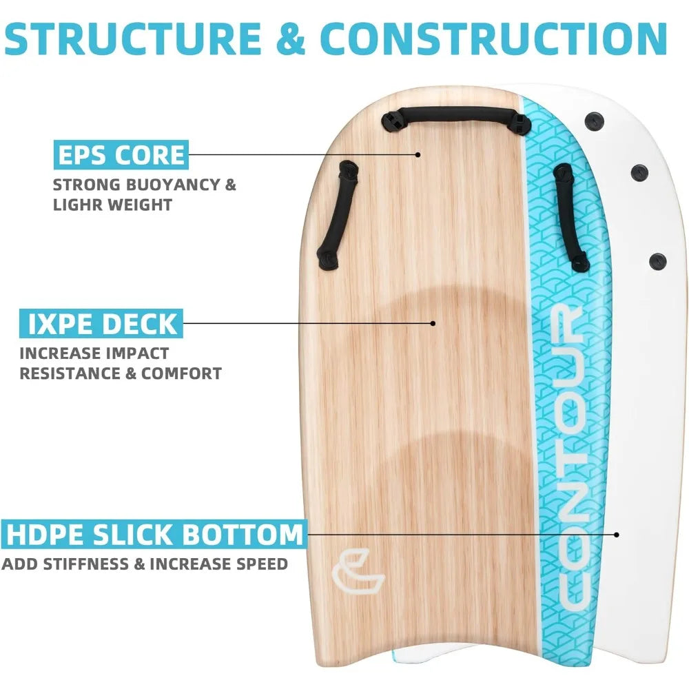 Contour Surf DuoSlider 45'' Body Board Bodyboards with Handles Surfboards