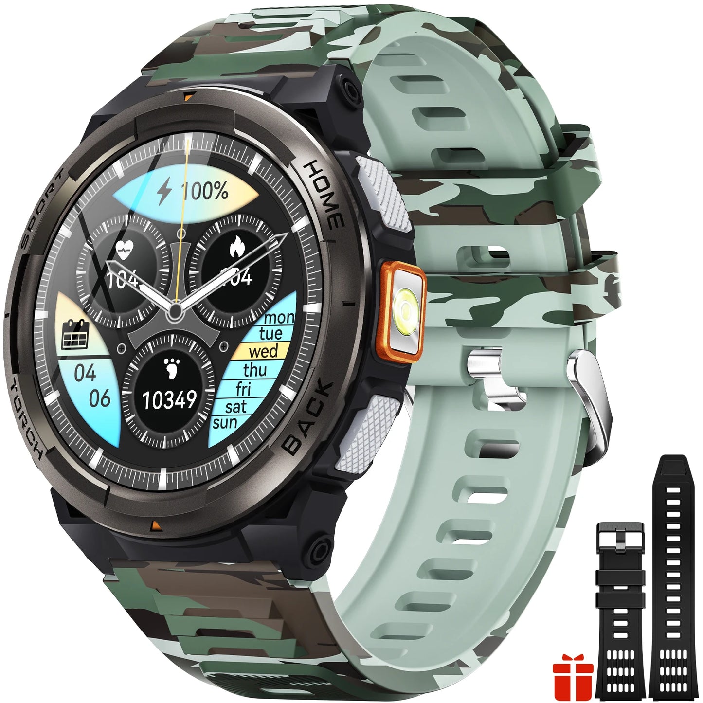 EIGIIS KE5 1.45 Inch Smartwatch With Compass Barometer Altimeter 3ATM Waterproof