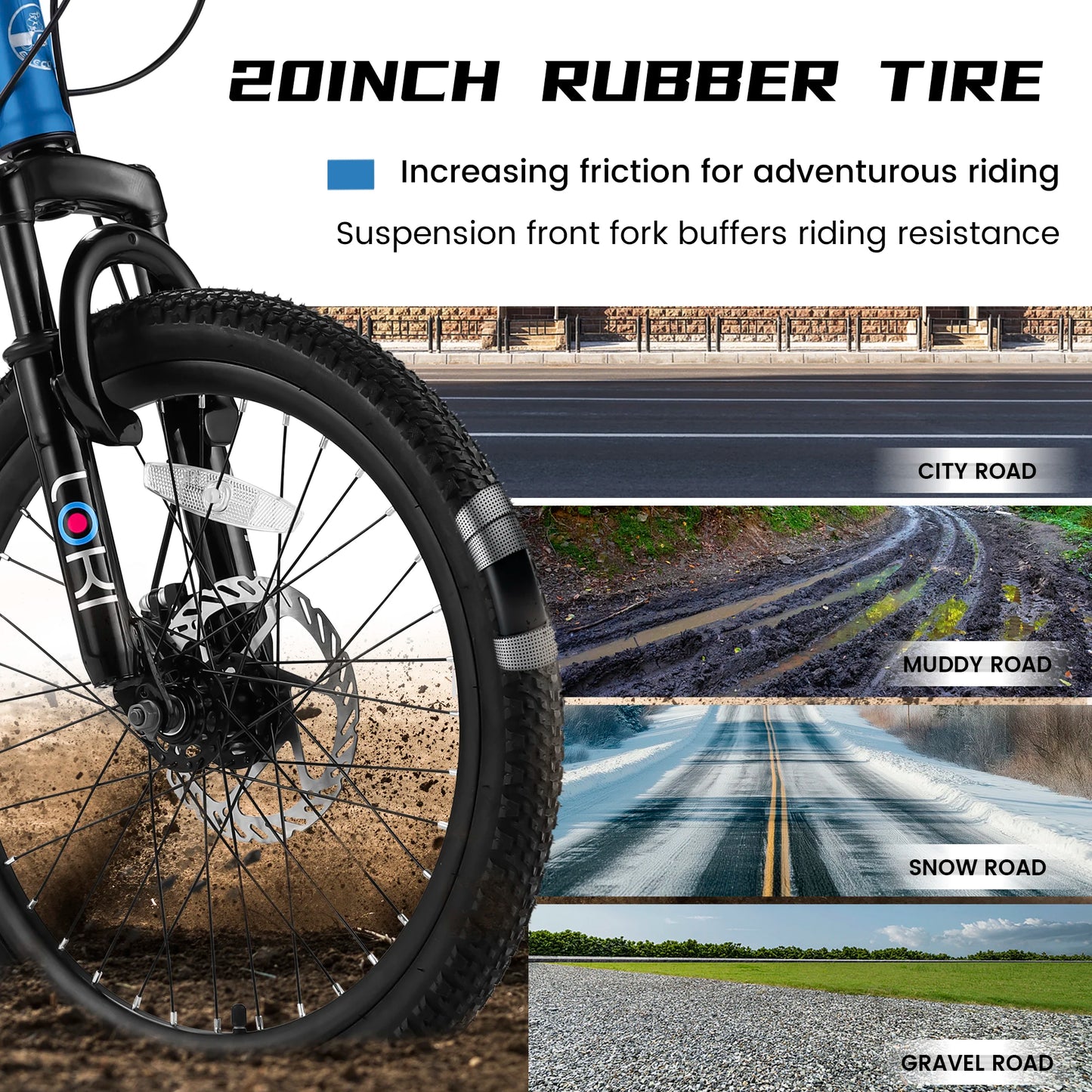 Equip your child for exciting outdoor adventures with the Ecarpat 20 Inch Kids Mountain Bike, built for safety, control, and growing confidence.
