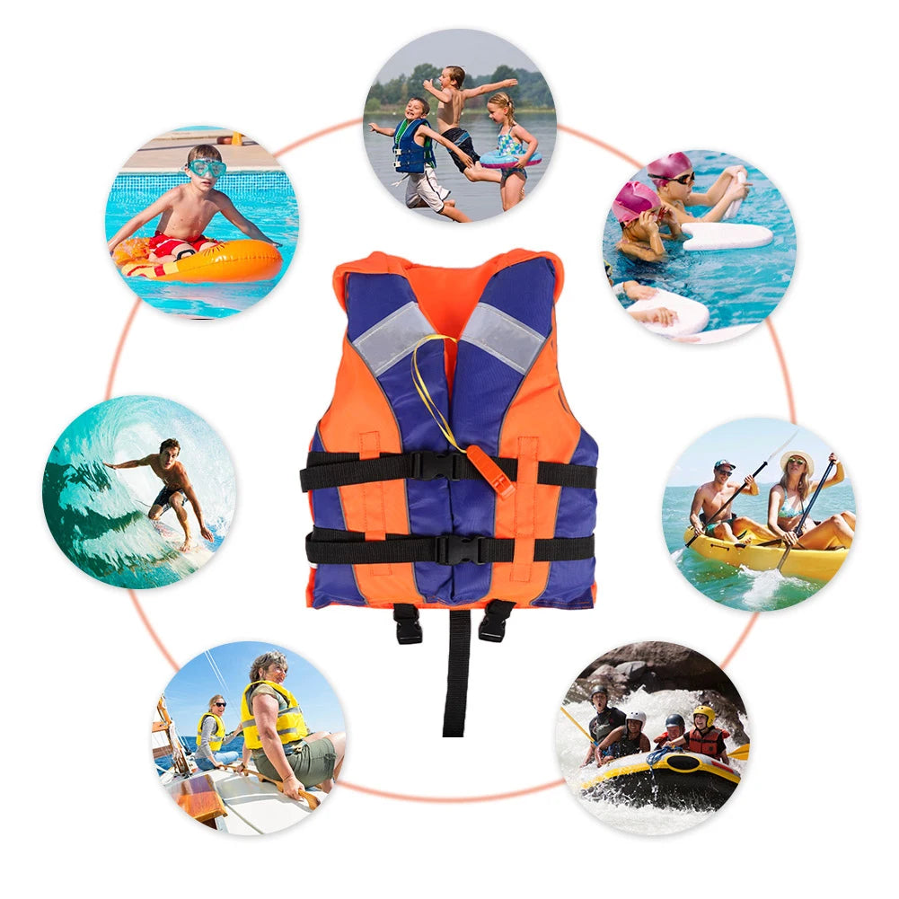 Shunmaii Kids Life Vest With Whistle For Water Sports Fishing Boating