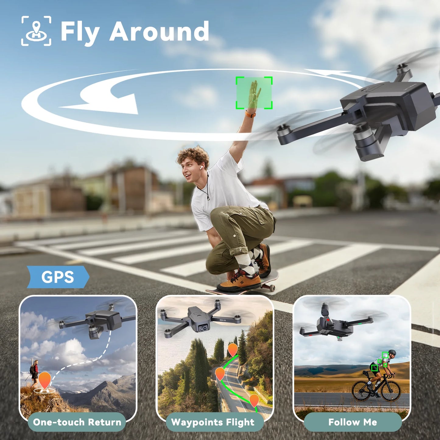 TTROARDS TT36 GPS RC Drone With 4K Camera 5GHz WiFi FPV Brushless Quadcopter