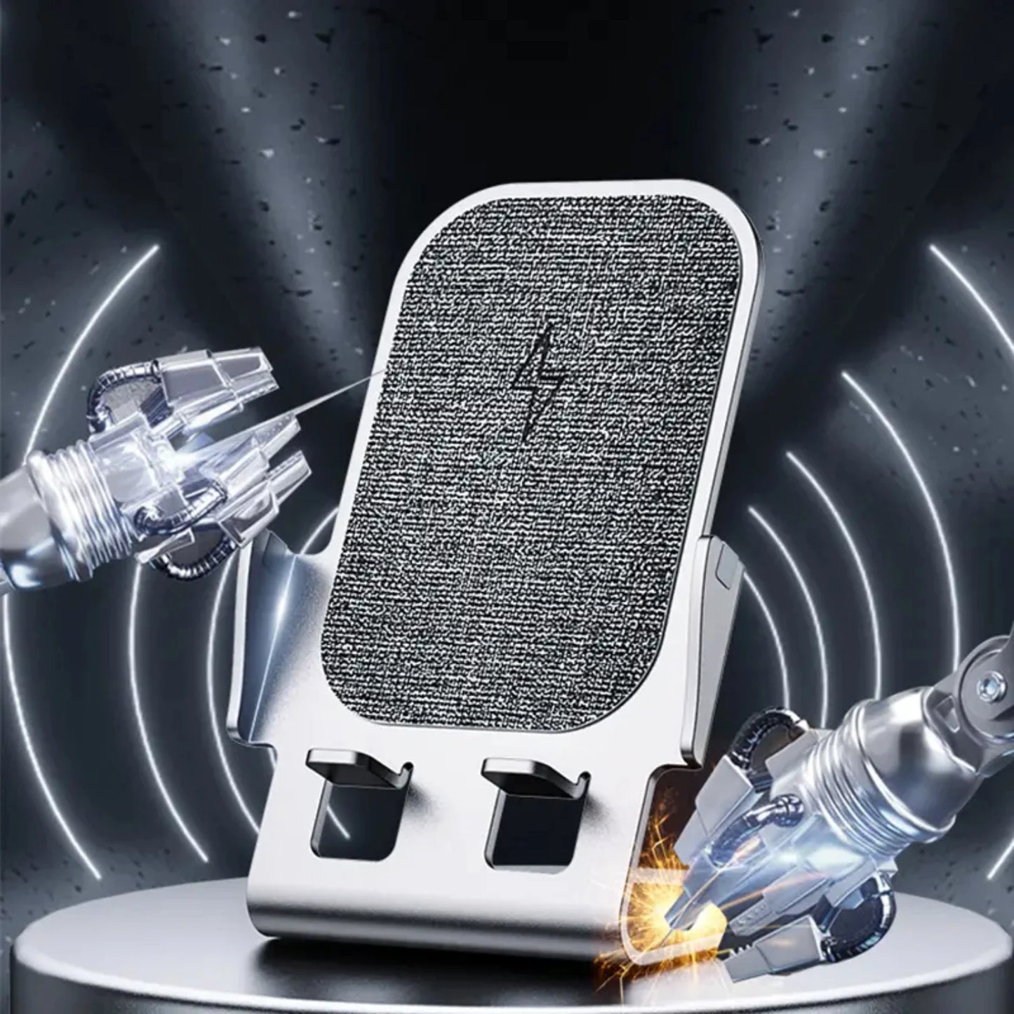 AZEADA 15W Wireless Charger Stand Ultra Thin Aluminum Alloy for iPhone 14 13 12