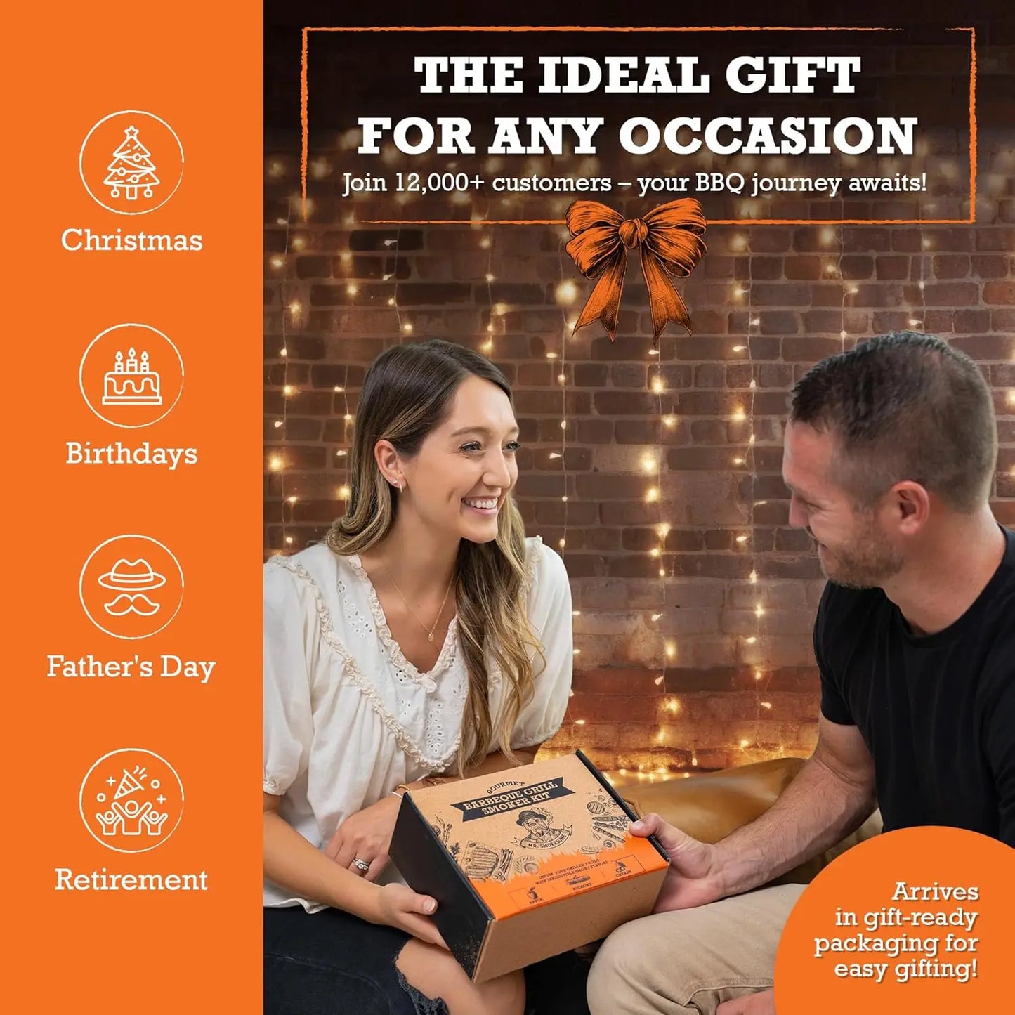 Elevate your outdoor cooking with this premium 12 piece wood smoked BBQ grill set.