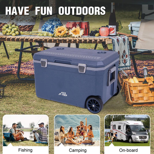 APWIKOGER 70L Portable Car Wheel Insulated Cooler Box For Beach Picnic